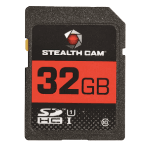 Stealth Cam 32GB SD Card Black/Red for Photos and Videos