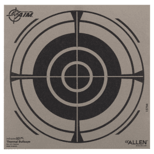 Allen Thermal Target Bullseye Hanging Paper 8x8 Black/Gray