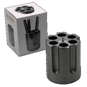Caliber Gourmet Black Revolver Cylinder Pen Holder