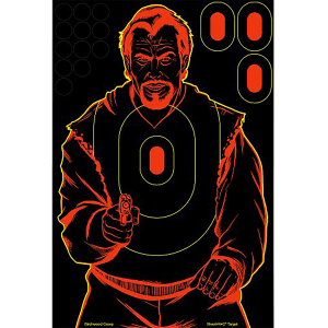 Birchwood Casey Shoot-N-C 12x18 Bad Guy Reactive Targets  12 Pack (Black/Red)
