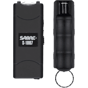 Sabre Multi-Range Pepper Spray Stun Gun Combo Black Plastic