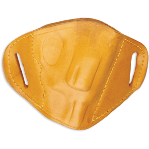 Bulldog Molded Right Hand Tan Leather Revolver Belt Slide Holster MLTRS