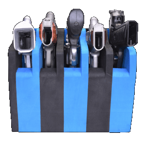 GPS Foam Pistol Cradle Holds 5 Handguns Black