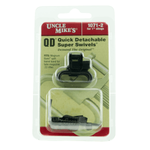 Uncle Mikes Quick Detach Steel Sling Swivels Blued 1 Inch Loop
