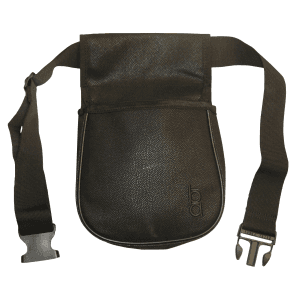 Bob Allen Classic Divided Shell Pouch Leather 50rd Belt Mount Black