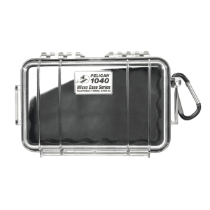 Pelican 1040 6.5 x 3.9 Micro Case (Black/Clear)