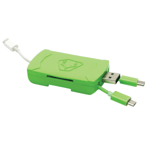 HME Green 4in1 SD Card Reader for Android iOS Devices