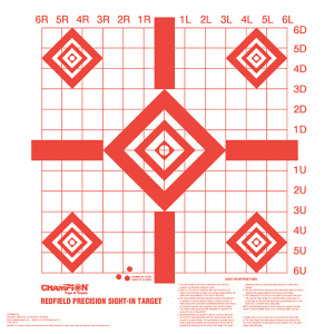 Champion Redfield Sight-In Diamond Paper Target 16x16 100 Pack