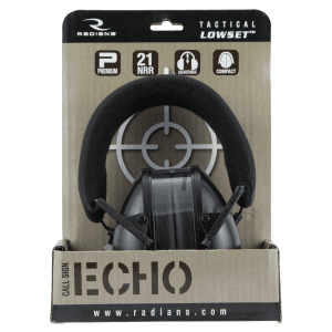 Radians Tactical Lowset Passive Muff 21 dB Black 1 Pair