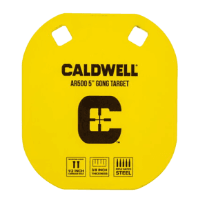 Caldwell AR500 Steel 5 Gong Target (Yellow)