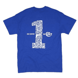 Colt Firearms Sheridan T-Shirt  Size Medium (Blue)