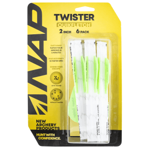 NAP Quickfletch 2 Twister White Green Green 6 Pack Fletching