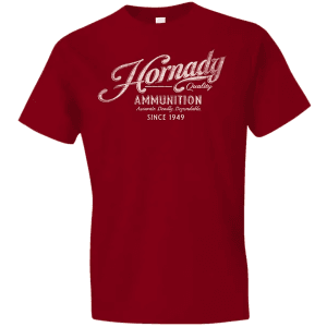 Hornady Men's Vintage Script T-Shirt  Size 2XL (Cardnial Red)