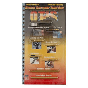 Otis FG932 Brass Scraper Tool Set MSRAR MultiCaliber Pieces Brass Nylon Bristles