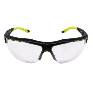 Radians THRAXUS Elite Safety Glasses  Clear Lens with Black/Yellow Frame