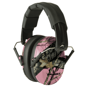 Walkers Game Ear Low Profile Folding Ear Muffs (Pink Camo)