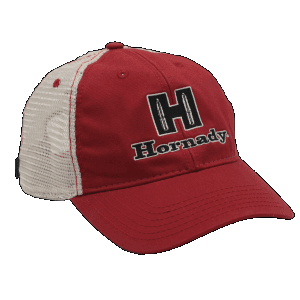 Hornady Mesh Snapback Logo Trucker Hat  Adjustable (Red/White)