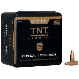 Speer TNT .204 Cal 39gr Hollow Point Projectiles 100ct