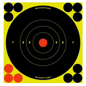 Birchwood Casey ShootNC Reactive Target Black Yellow Red 60 Pack