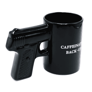 Caliber Gourmet Gun Mug Black Ceramic Pistol Mug