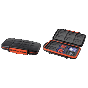 Stealth Cam Memory Card Storage Case Black/Orange