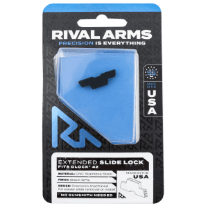 Rival Arms Slide Lock Extended Glock 42 Black QPQ Stainless Steel
