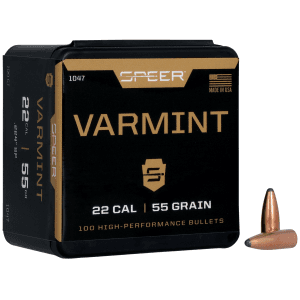Speer Varmint 22 Cal 55gr Jacketed Soft Point 100/Box