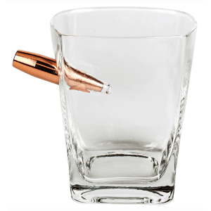 Last Man Standing Bullet Whiskey Glass Clear