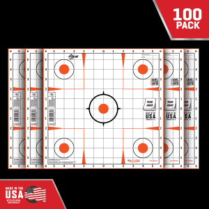 Allen Company EZ AIM Reactive 12x12 Sight-In Grid Targets  100 Pack