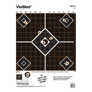 Champion Targets VisiShot 5-Diamond Paper Targets  10 Pack (Black/White)