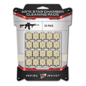 Real Avid AVAR15CP Star Chamber Cleaning Pads 223 Rem5.56x45mm NATO Wool 20 Per Pkg