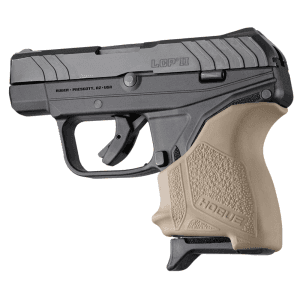 Hogue 18123 HandAll Beavertail Grip Sleeve made of Rubber with Textured Flat Dark Earth Finish for Ruger LCP II