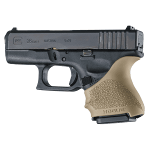 Hogue 18603 HandAll Beavertail Grip Sleeve Compatible For Glock 2627 Textured Flat Dark Earth Rubber