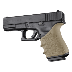 Hogue 17043 HandAll Beavertail Grip Sleeve Textured Flat Dark Earth Rubber For Glock 19 23 32 38 Gen34