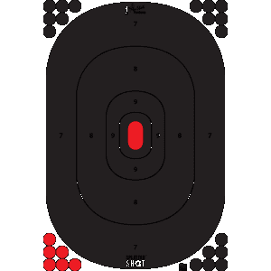 Pro-Shot Splattershot 12x17 Silhouette Paper Targets  5 Pack (Black/White)