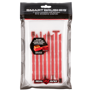 Real Avid AVSB01 Smart Brush  MultiCaliber Universal Firearm Plastic 5.50 Long BronzeNylon Bristles 8 Per Pkg
