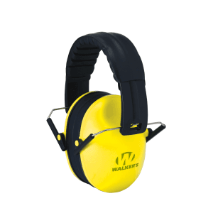 Walkers Game Ear Childs Passive Folding Ear Muffs (Yellow)