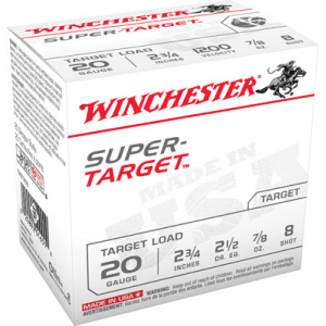 Winchester Super Target  20 Ga 2.75 7/8 oz 8 Shot (25 Rounds)