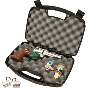 MTM Black Textured Foam Padded Handgun Case with Latches 80740