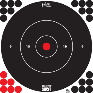 Pro-Shot 12 Bullseye Splattershot Paper Targets  5 Pack (Black/White)