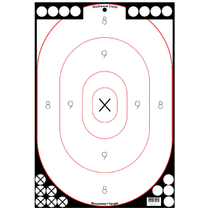 Birchwood Casey Shoot-N-C 12x18 Oval Silhouette Targets  5 Pack (Black/White)