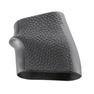 Hogue 18000 HandAll Jr. Grip Sleeve Small Size made of Rubber with Textured Black Finish Finger Groove for Most 22 25 38 Pistols