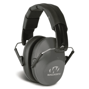 Walkers Game Ear Low Profile Folding Ear Muffs (Gray)