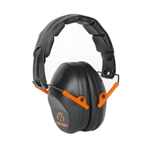 Walkers Game Ear Low Profile Folding Ear Muffs (Black/Orange)