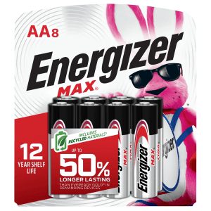Energizer Max AA Alkaline 1.5 Volt Batteries  8 Pack
