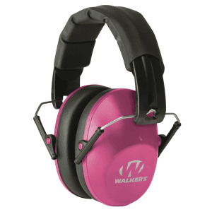 Walkers Game Ear Low Profile Folding Ear Muffs (Pink)