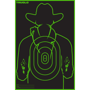 TRUGLO Tru-See Splatter Gunslinger Paper Targets  6 Pack (Black/Green)