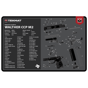 TekMat Walther CCP M2 Black Cleaning Mat