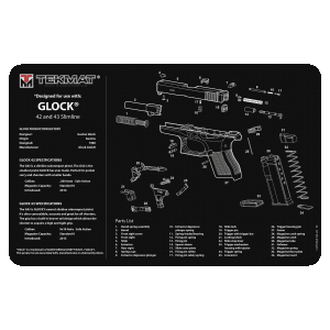TekMat TEKR17For Glock4243 For Glock 4243 Cleaning Mat For Glock 4243 Parts Diagram 11 x 17