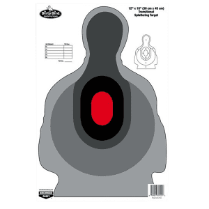 Birchwood Casey Dirty Bird 12x18 Splattering Silhouette Targets  8 Pack (Black/White)